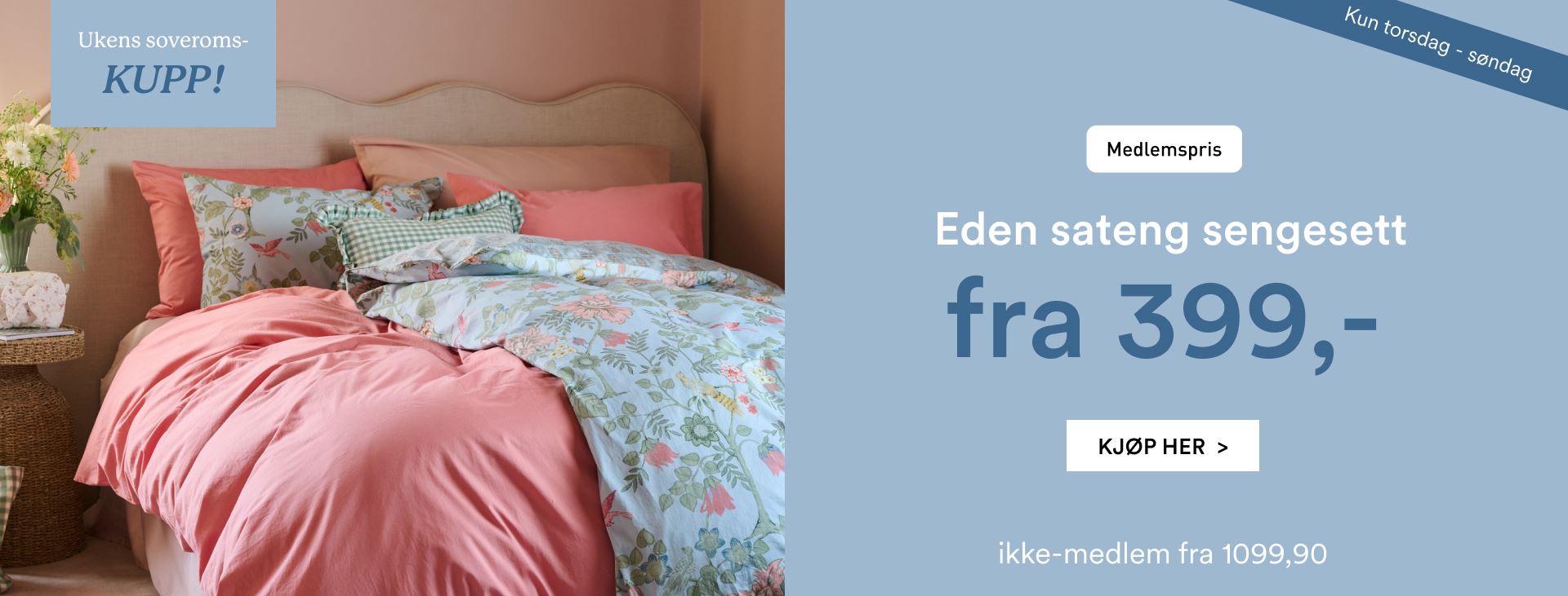 Eden sengesett fra 399,-