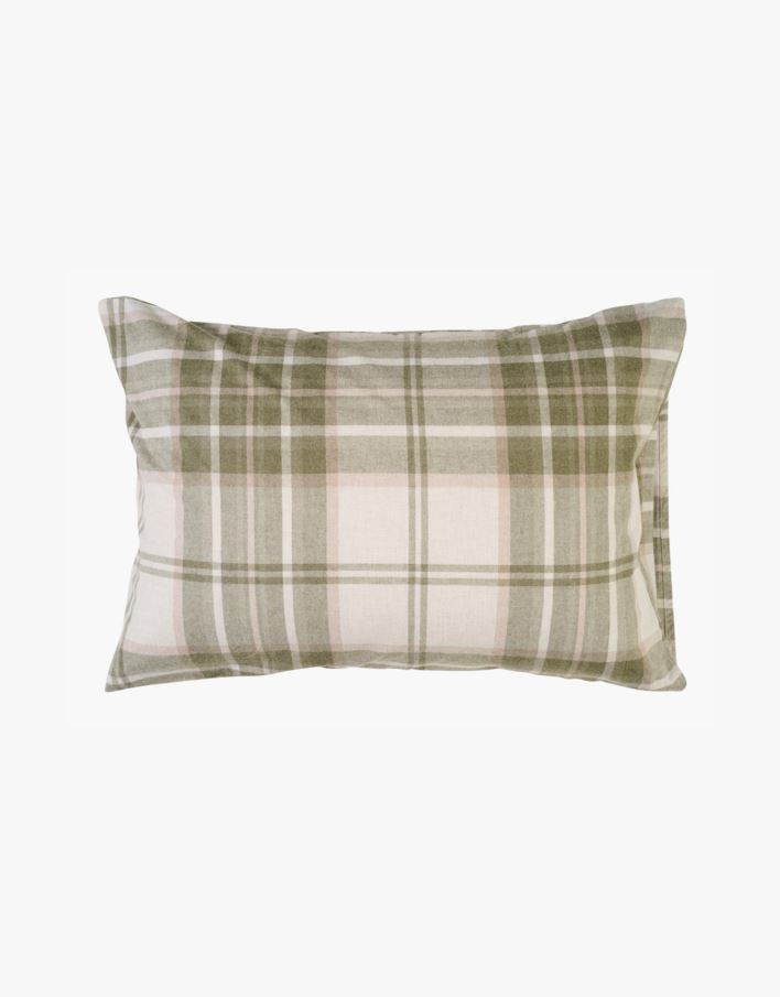 Garnfarget flanell putevar olivengrønn - 50x70 cm olivengrønn - 1