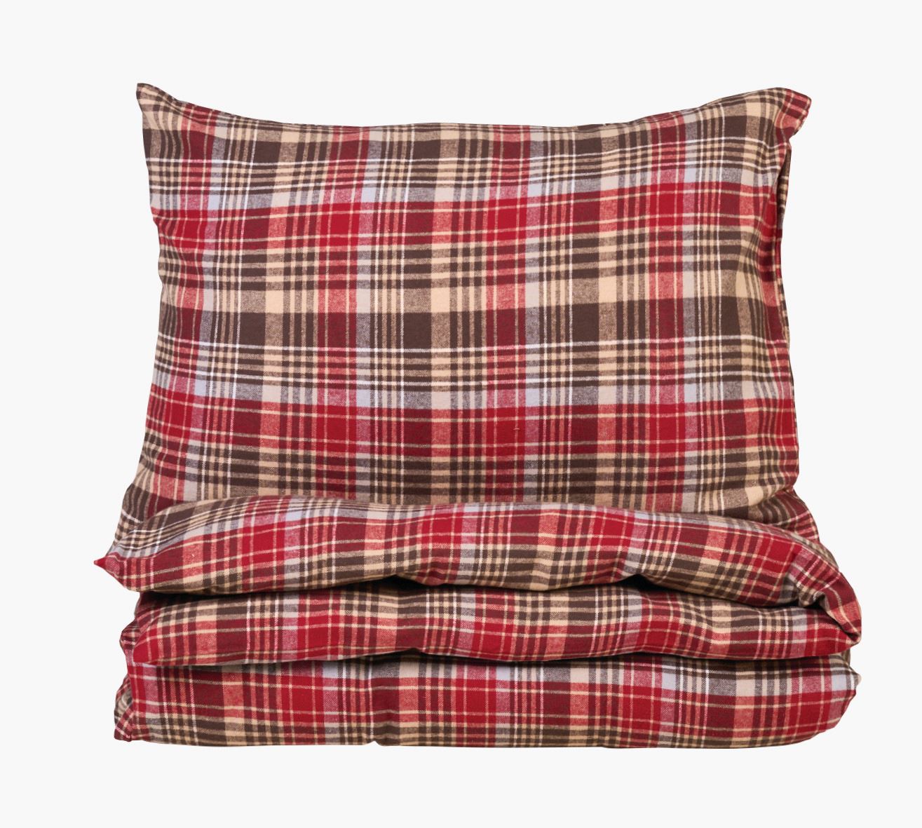 Garnfarget flanell sengesett multi - 140x200 cm multi - 1