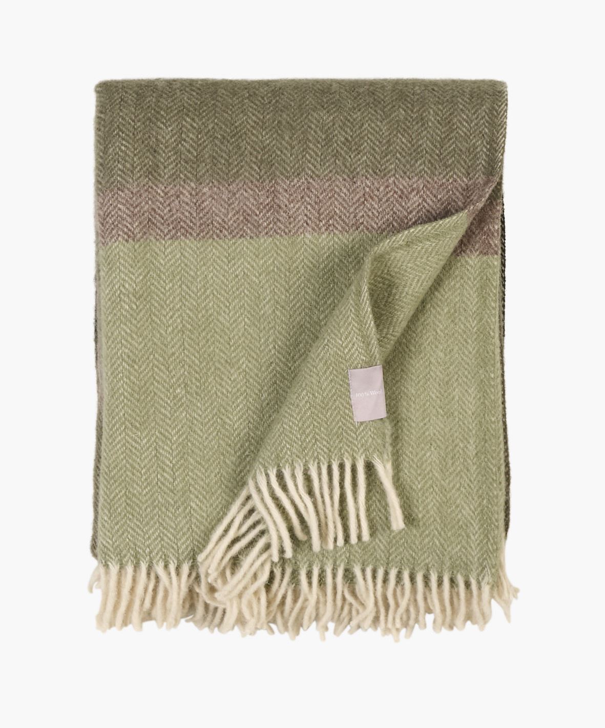 Ullpledd multi grønn - 130x170 cm multi grønn - 1