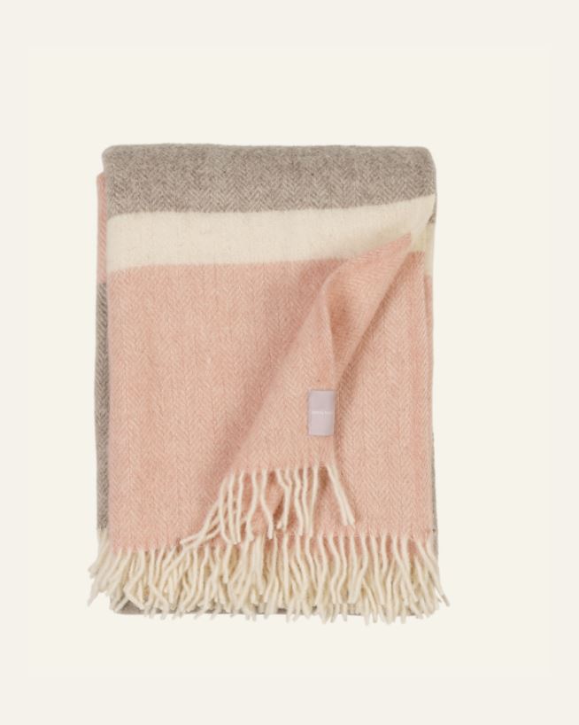 Ullpledd multi rosa - 130x170 cm multi rosa - 1