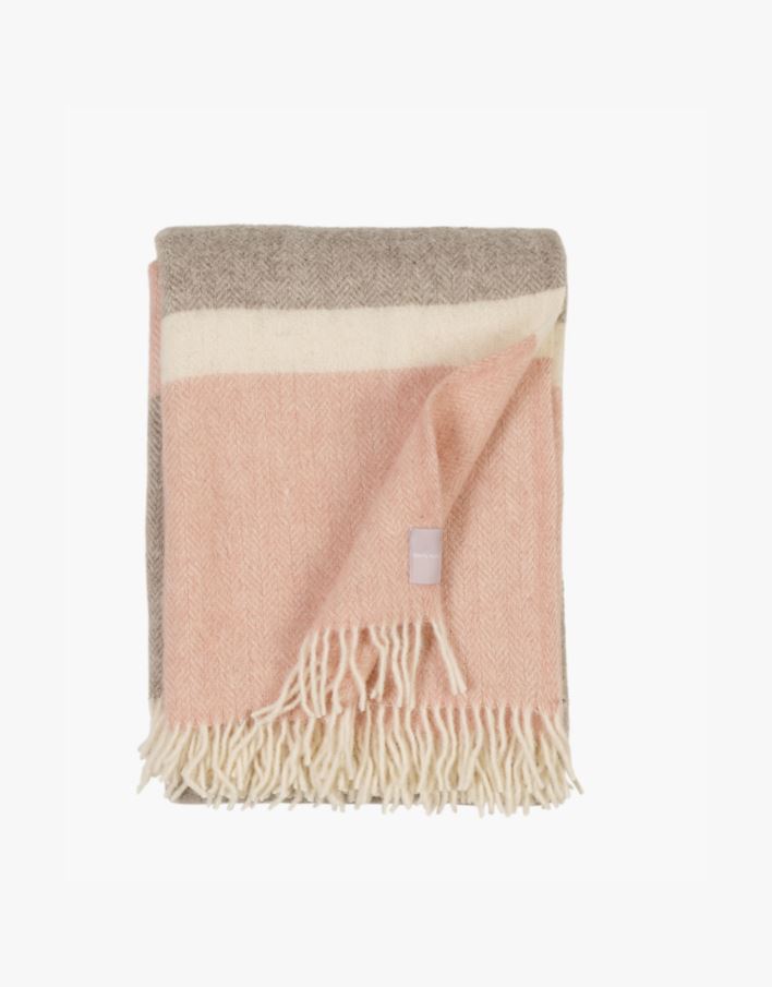 Ullpledd multi rosa - 130x170 cm multi rosa - 1