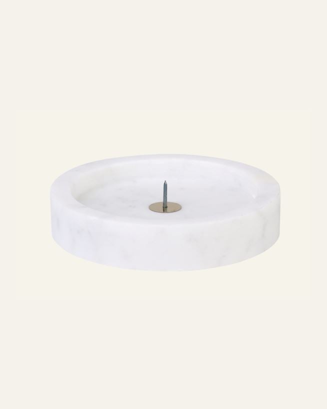 Lysholder hvit - ø10x2 cm hvit - 1