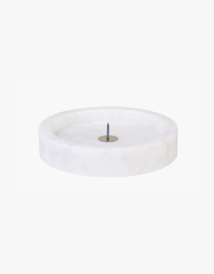Lysholder hvit - ø10x2 cm hvit - 1