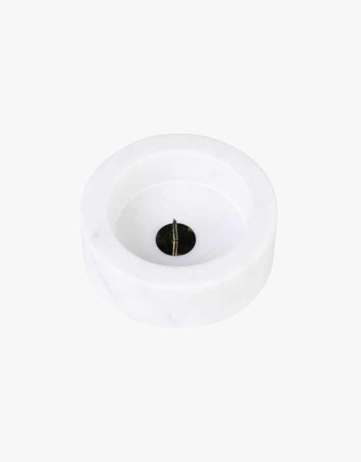 Lysholder hvit - ø7x2,5 cm hvit - 1