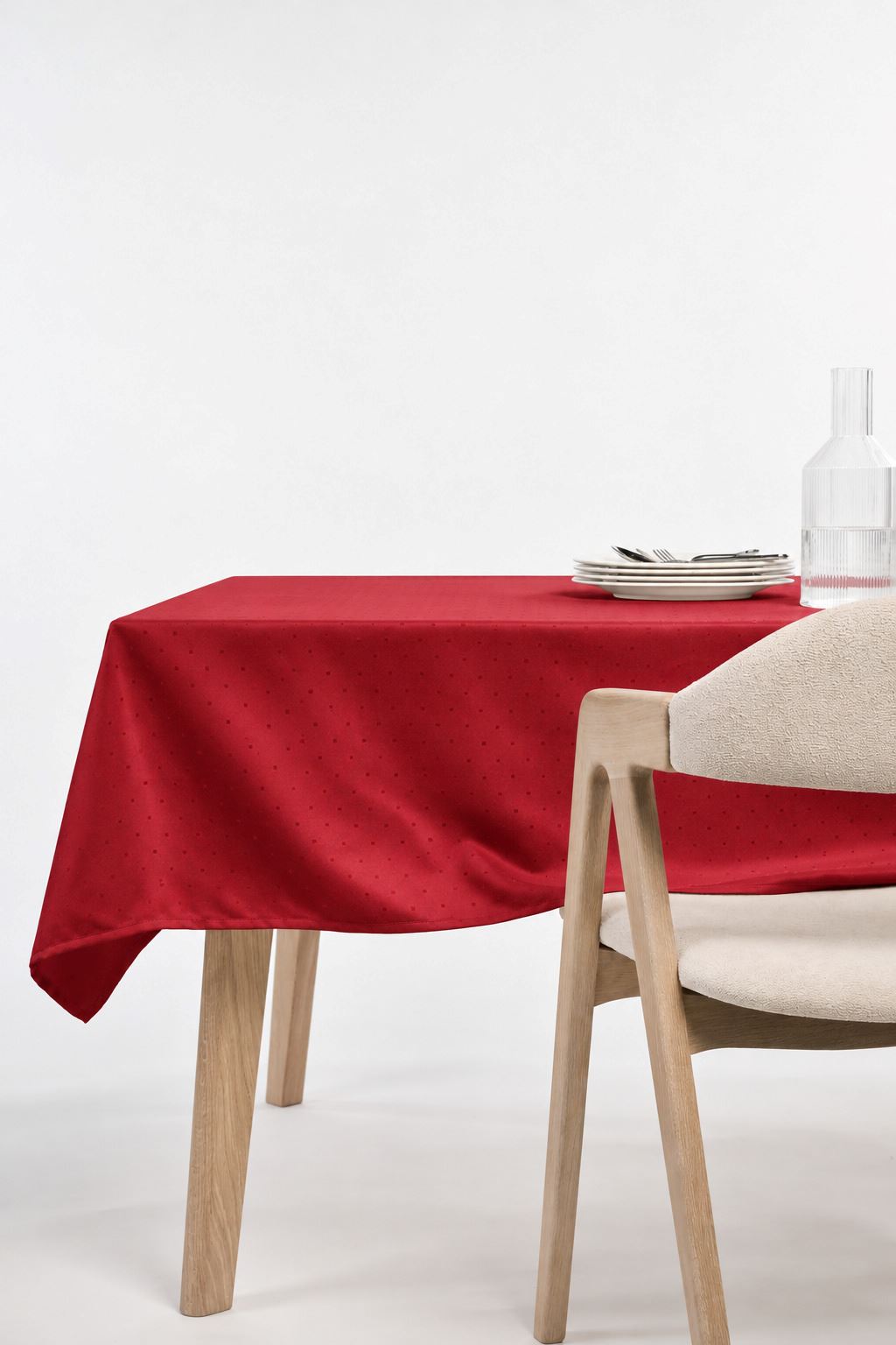 Duk rød - 140x250 cm rød - 1