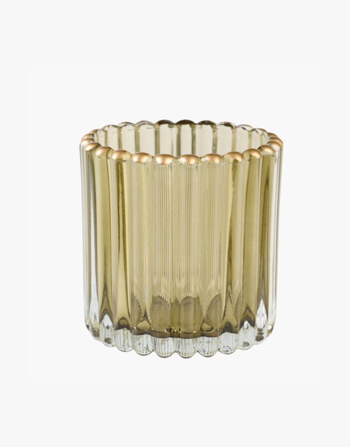 Telysholder grågrønn - 9x9 cm Grågrønn - 1