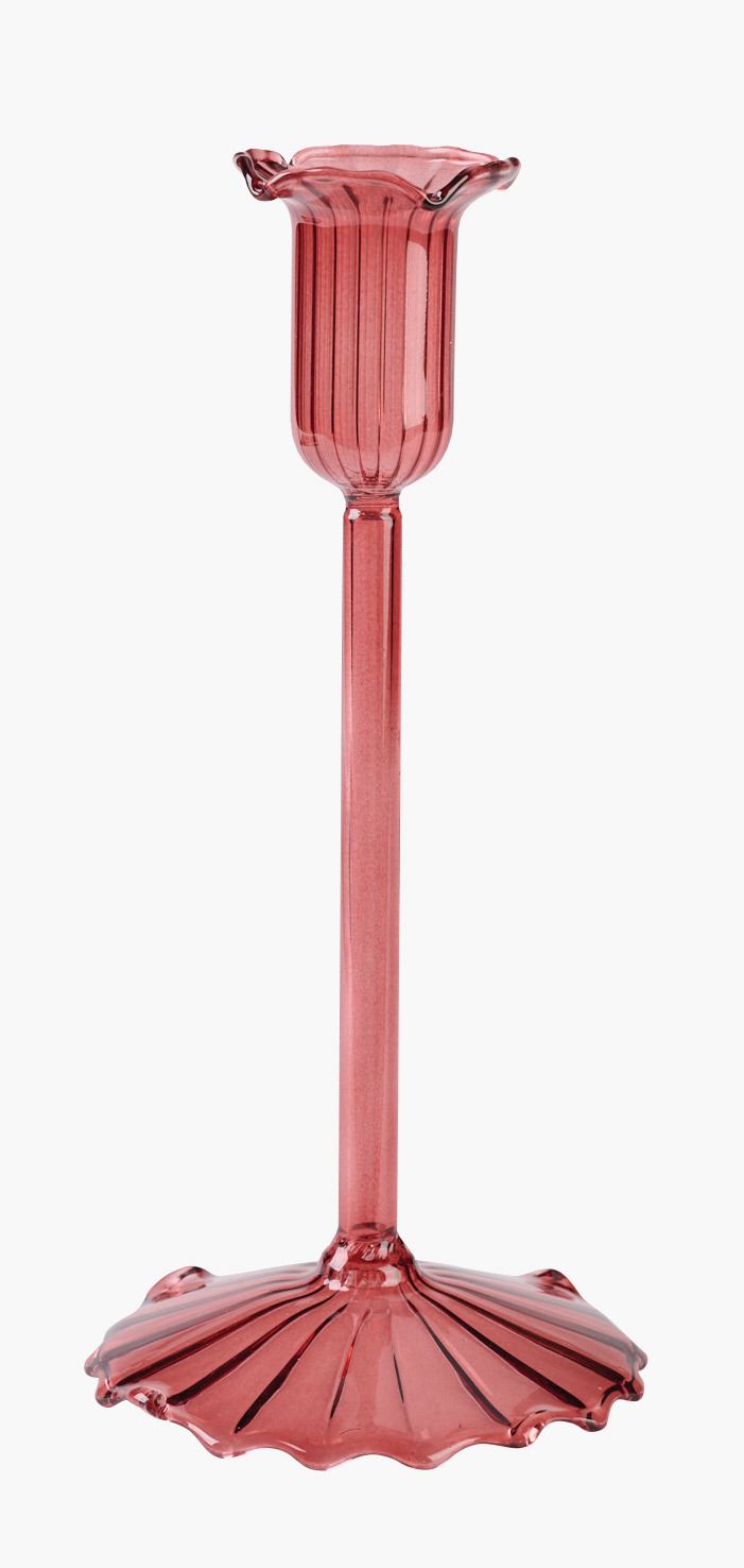 Lysestake rød - 9x9x20 cm rød - 1