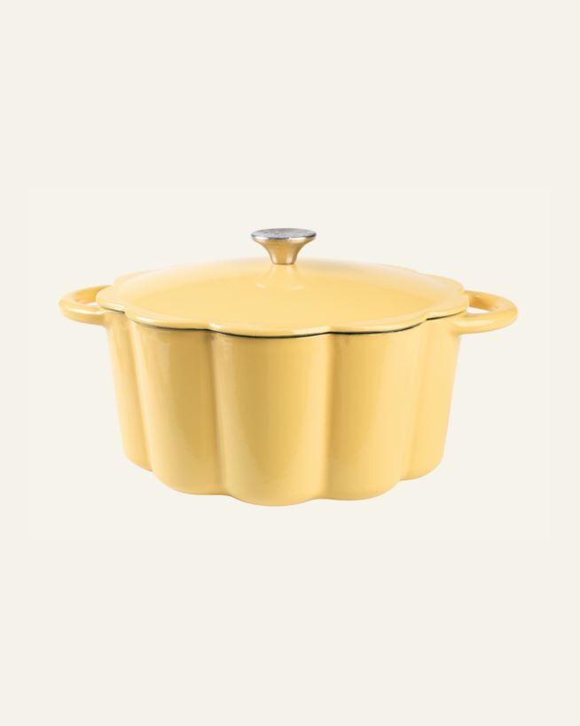 Støpejernsgryte rund gul - 4300ml gul - 1