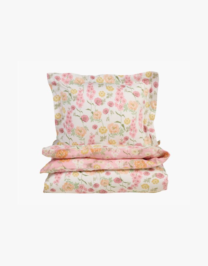 Sateng sengesett multi rosa - 140x200 cm multi rosa - 1