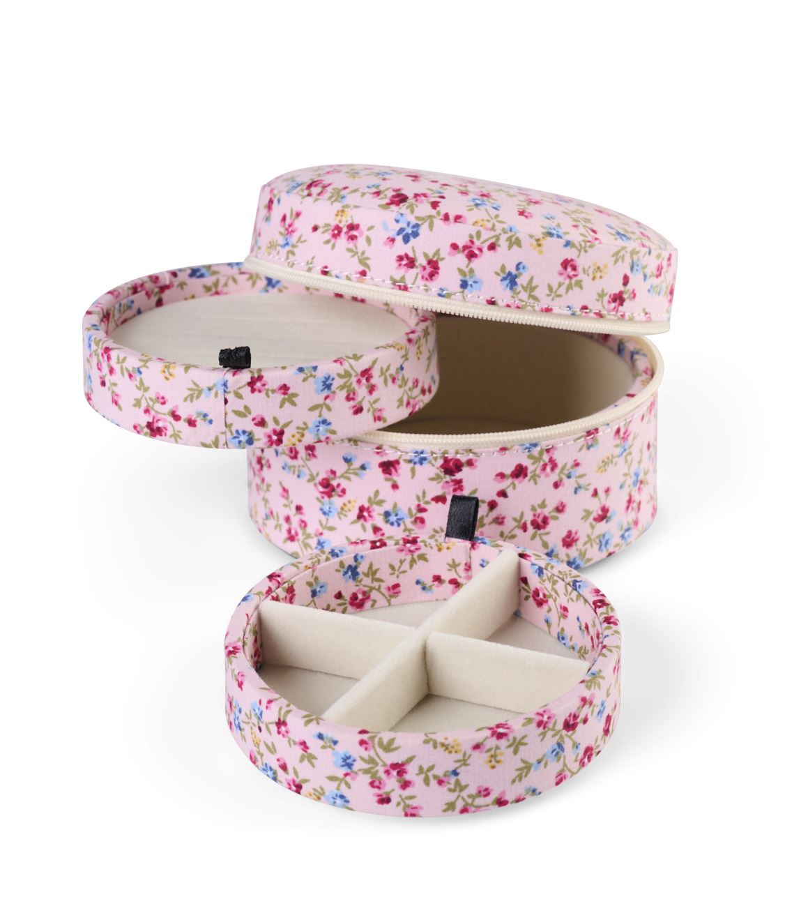 Smykkeskrin m/glidelås rosa - 3