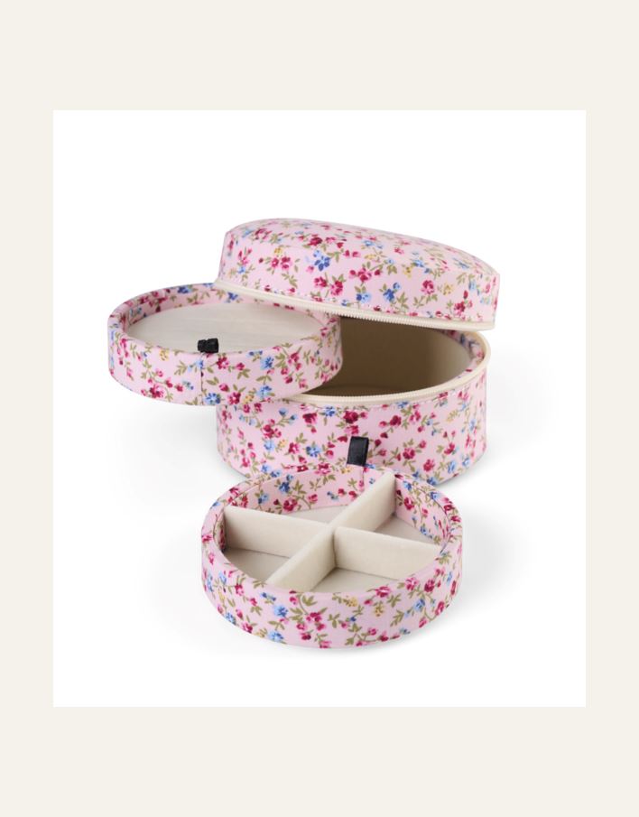 Smykkeskrin m/glidelås rosa - 3