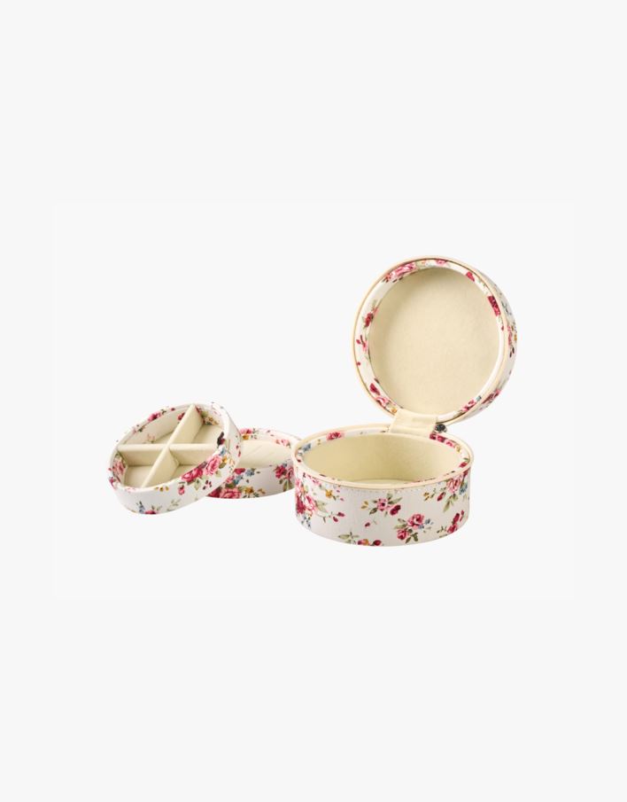 Smykkeskrin m/glidelås hvit - 12x12 cm hvit - 1