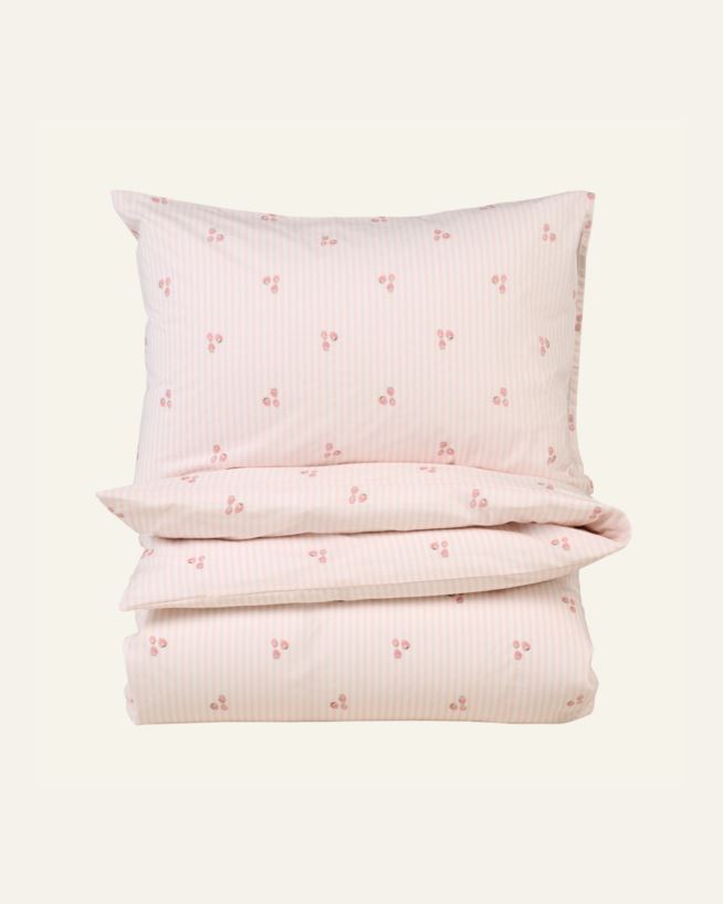 Bomull sengesett rosa - 140x200 cm/50x70 cm rosa - 1