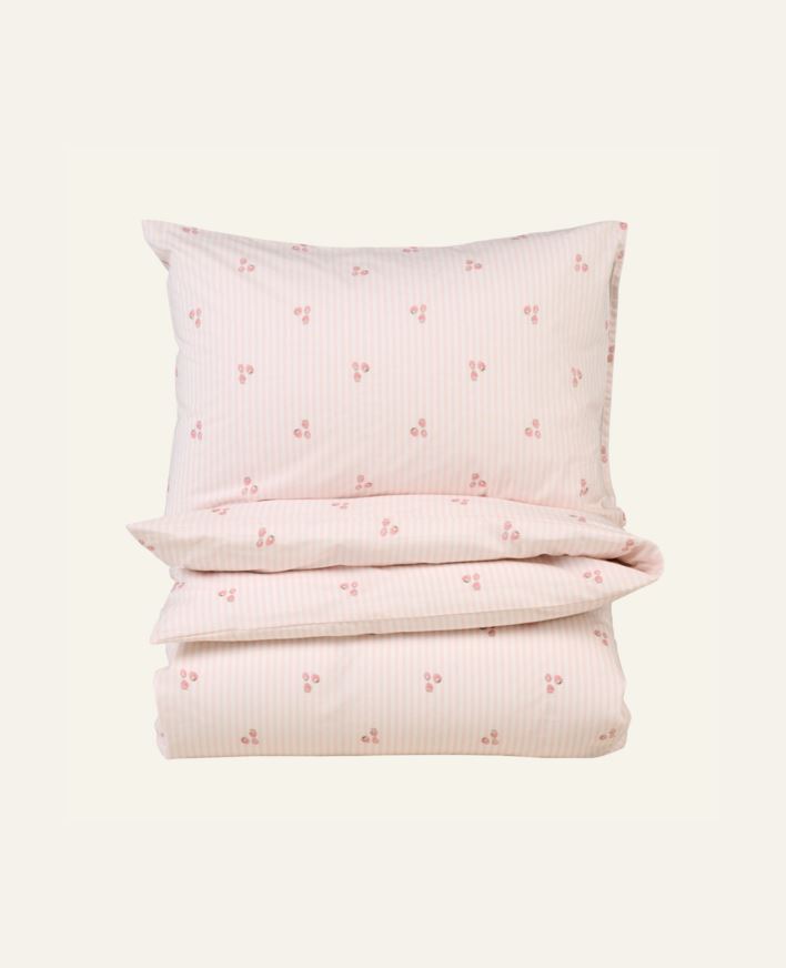 Bomull sengesett rosa - 140x200 cm/50x70 cm rosa - 1