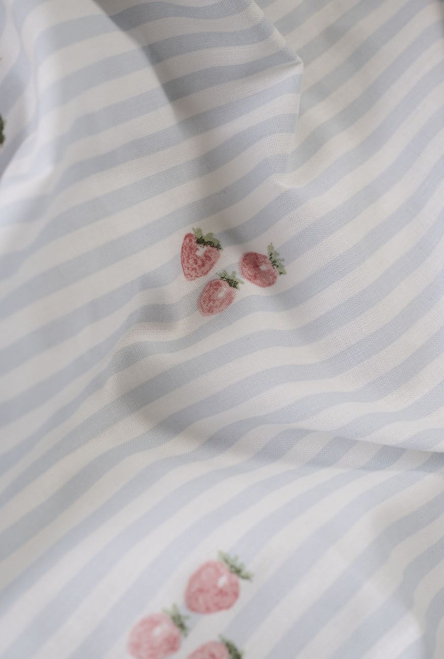 Bomull sengesett lys blå - 3