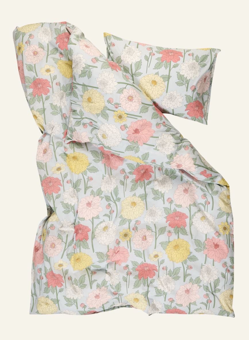 Bomull sengesett multi blå - 3