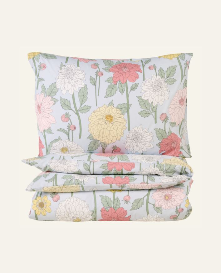 Bomull sengesett multi blå - 140x200 cm multi blå - 1