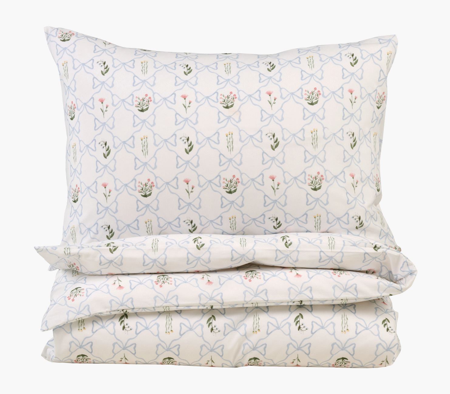 Bomull sengesett multi blå - 140x200 cm multi blå - 1