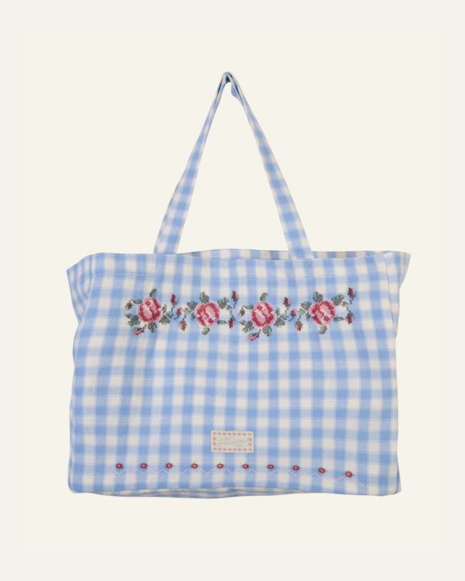 Totebag lys blå - 33x43 cm lys blå - 1