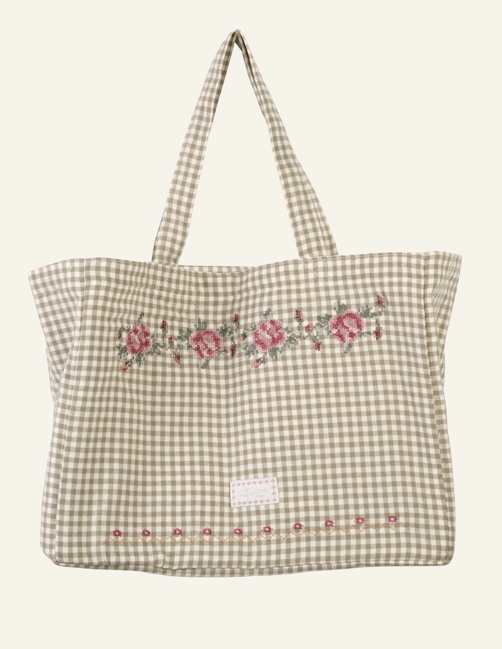 Totebag olivengrønn - 33x43 cm olivengrønn - 1