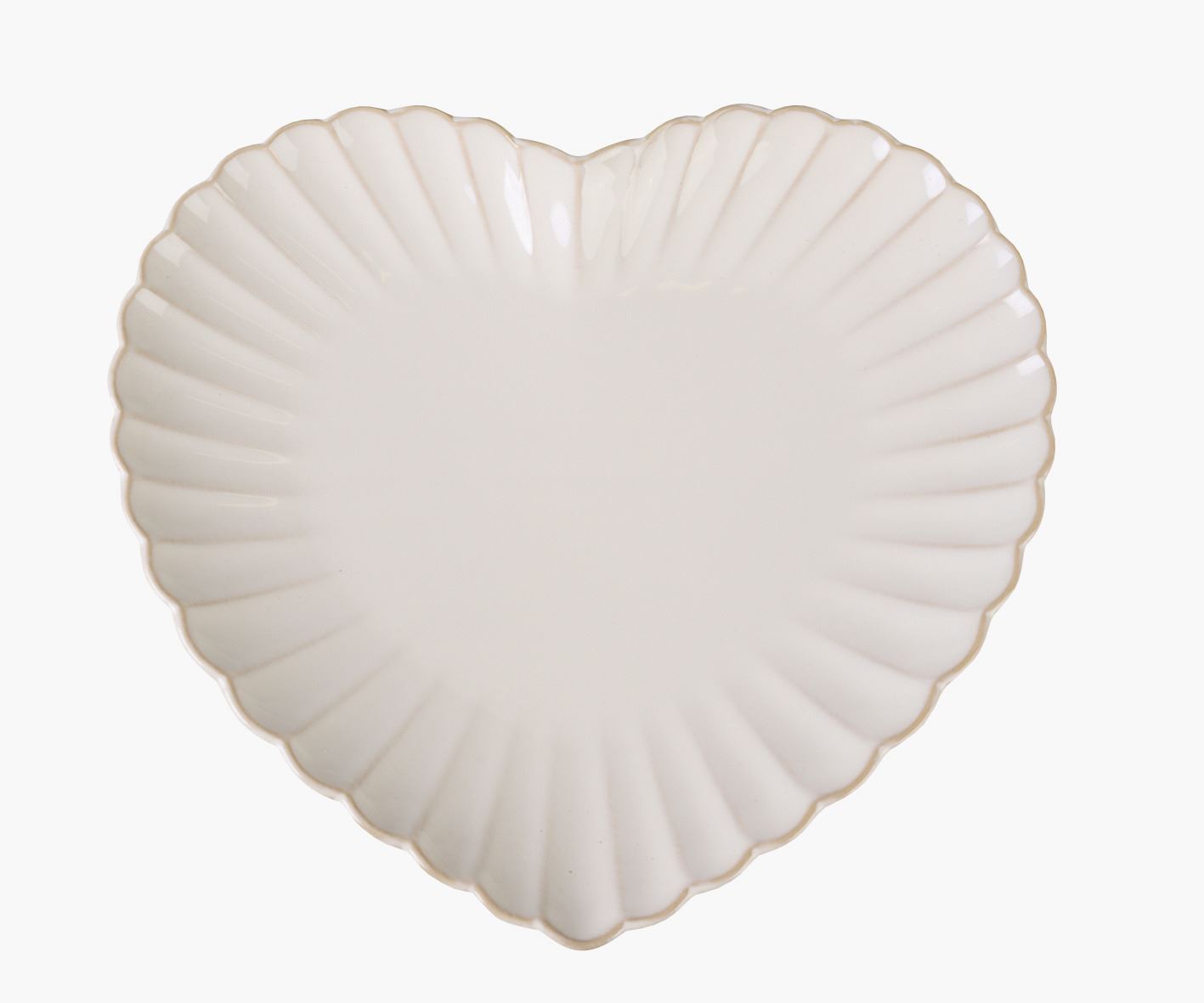 Hjerteformet tallerken hvit - 21,5x19,5 cm hvit - 1