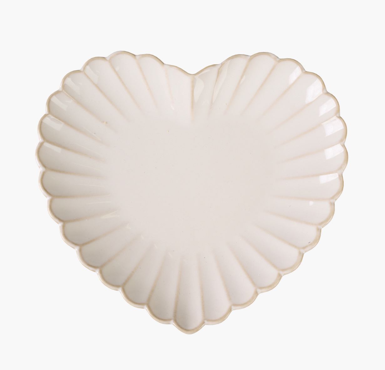 Hjerteformet tallerken hvit - 28x25,6 cm hvit - 1