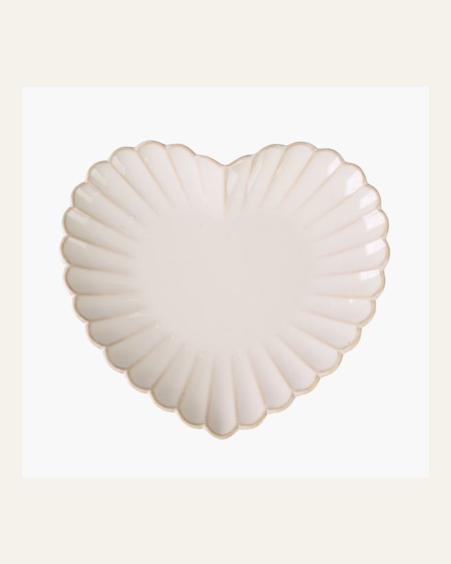 Hjerteformet tallerken hvit - 28x25,6 cm hvit - 1