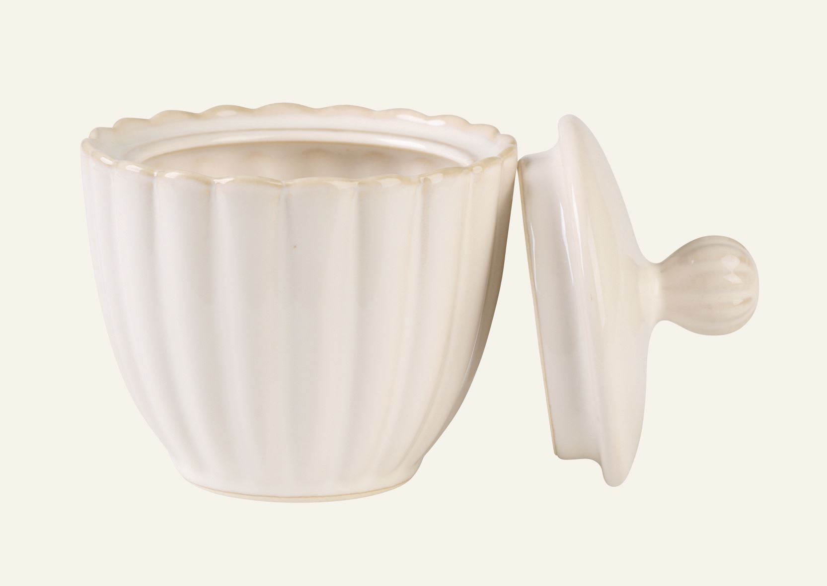 Sukkerskål hvit - 2