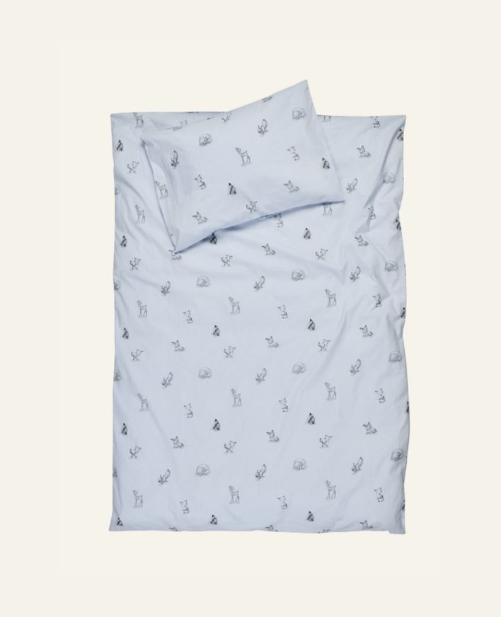 Sengesett baby blå - 65x80/35x40 cm blå - 1