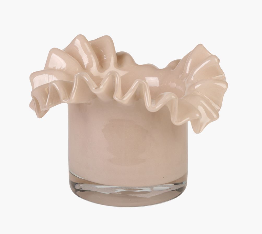 Telysholder taupe - 13x13x8 cm taupe - 1