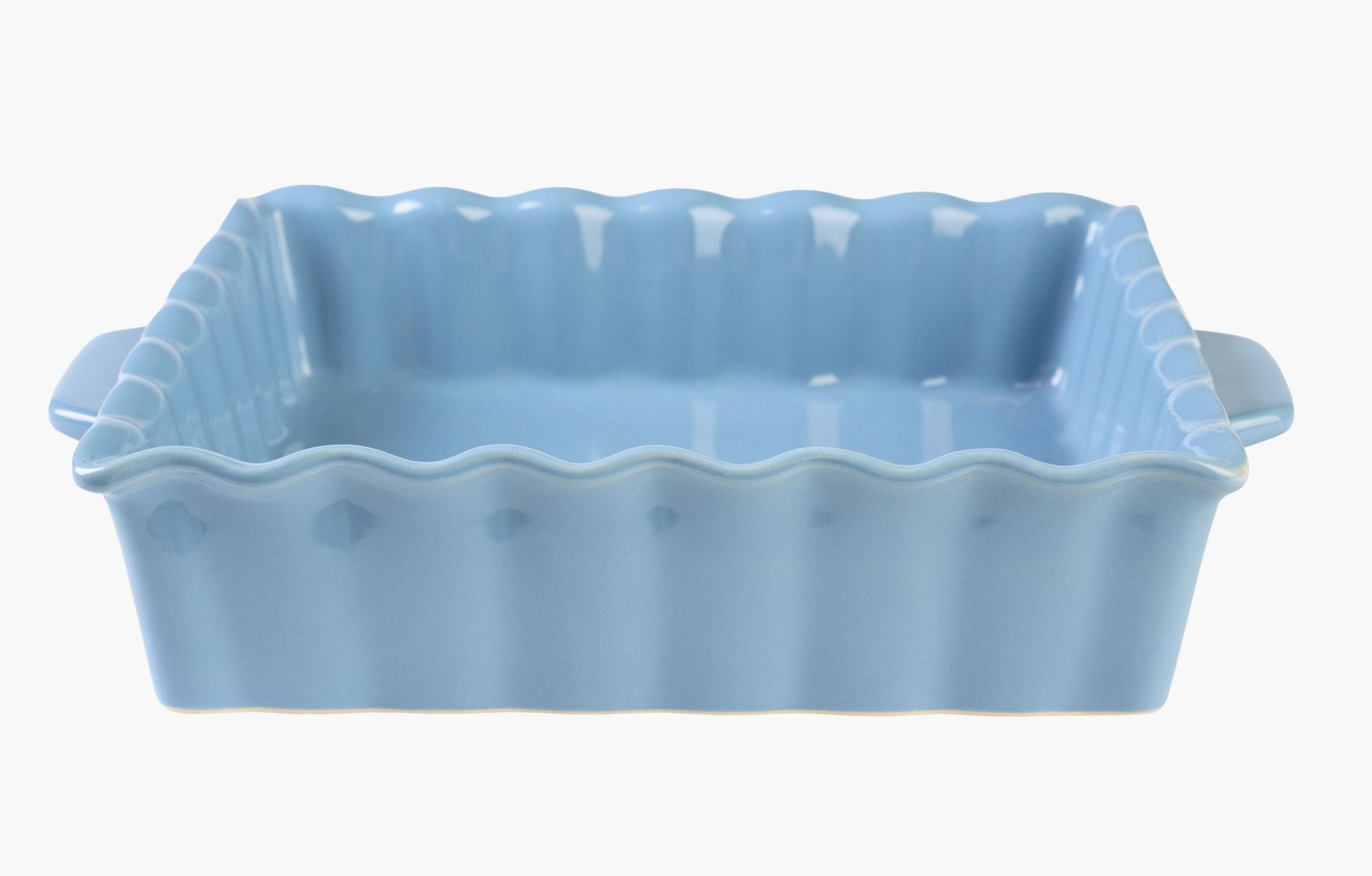 Ildfast form blå - 27,5x23,5x6 cm blå - 1