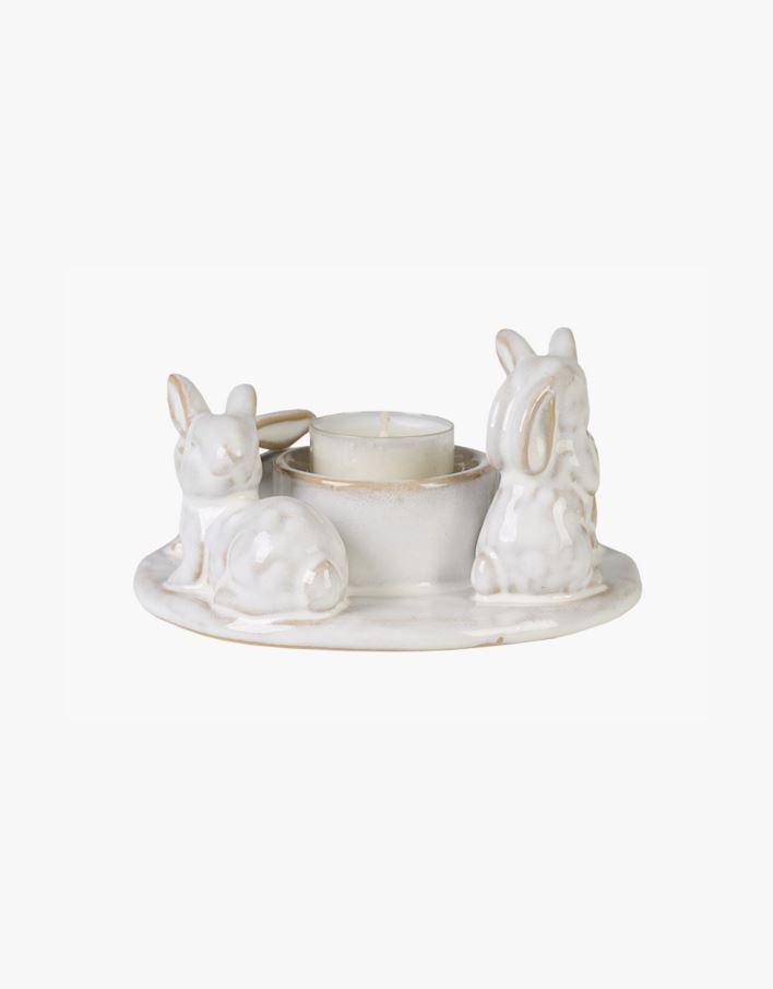 Telysholder hvit - 13,5x12,5x7,5 cm hvit - 1