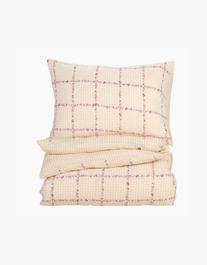 Krepp sengesett multi gul - 140x200 cm multi gul - 1