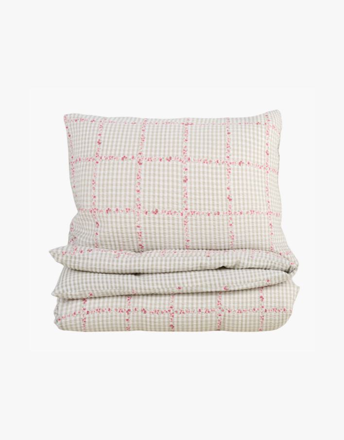 Krepp sengesett multi grønn - 140x200 cm multi grønn - 1