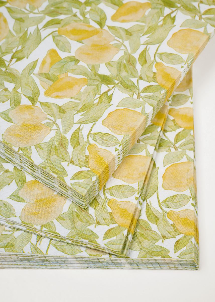 Papirservietter multi gul - 2