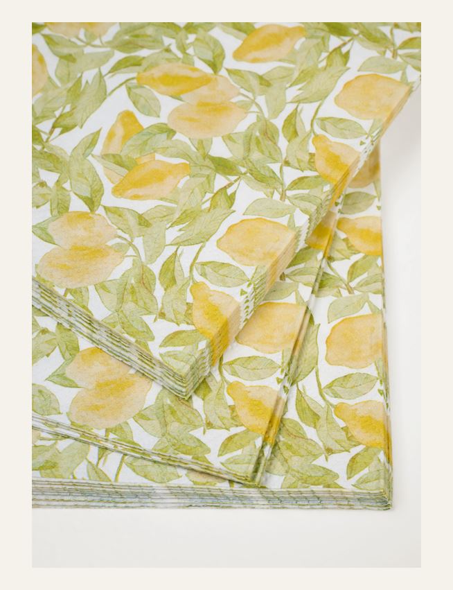 Papirservietter multi gul - 2