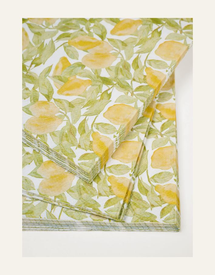 Papirservietter multi gul - 2