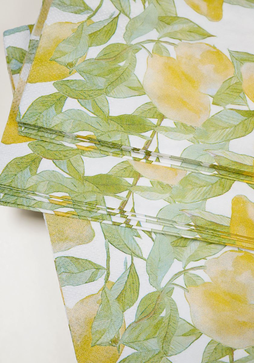 Middagsservietter multi gul - 2