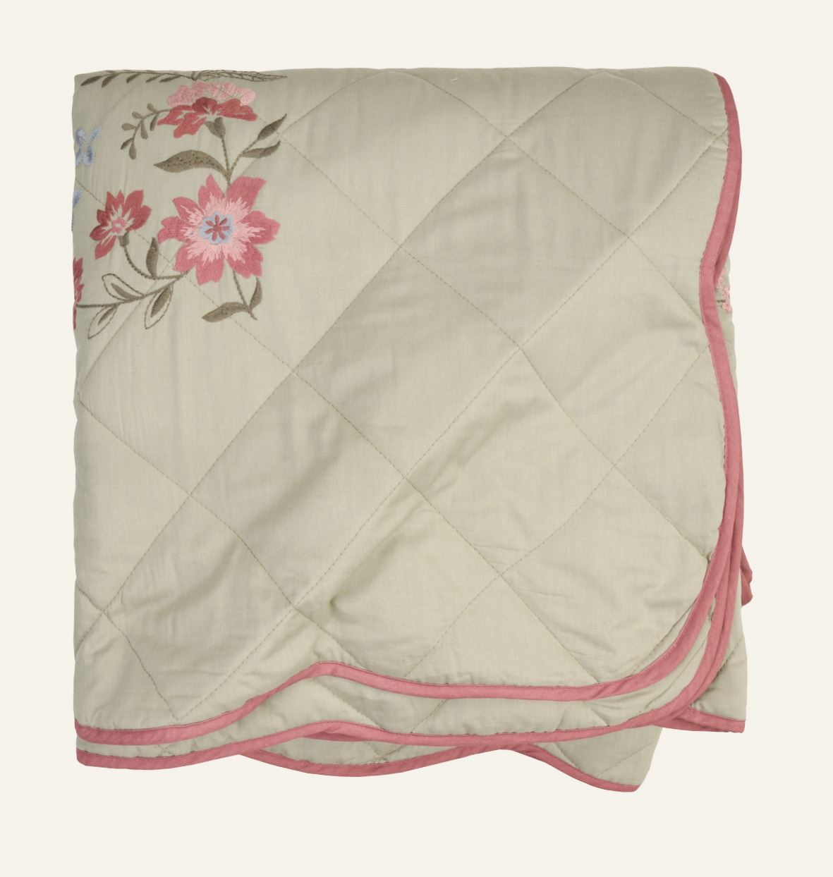 Sengeteppe multi grønn - 180x180 cm multi grønn - 1