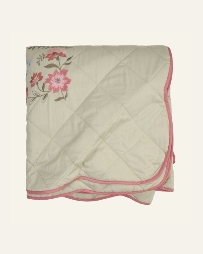 Sengeteppe multi grønn - 180x180 cm multi grønn - 1