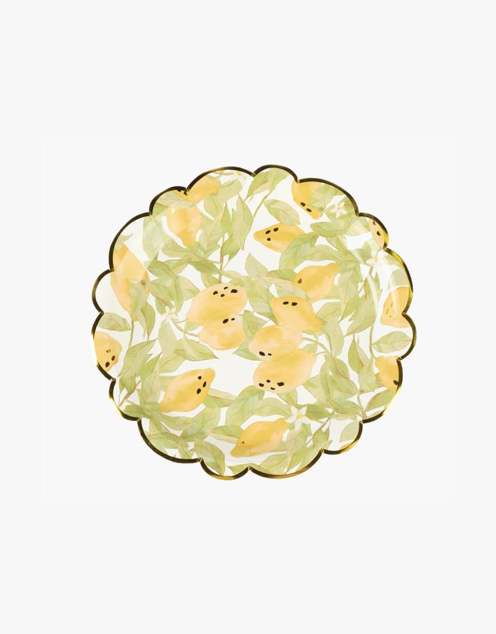 Papptallerken 8pk multi gul - ø22,5 cm multi gul - 1