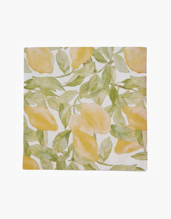 Coctail papirserviett multi gul - 25x25 cm multi gul - 1