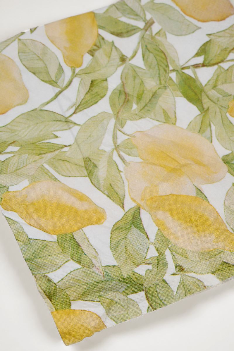 Coctail papirserviett multi gul - 2