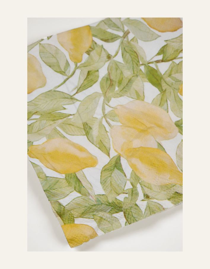 Coctail papirserviett multi gul - 2