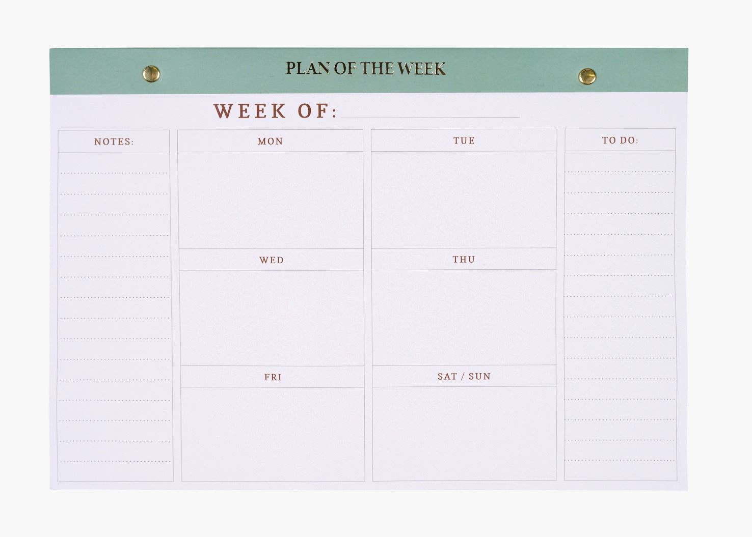 Ukeplanlegger olivengrønn - 21x30 cm olivengrønn - 1