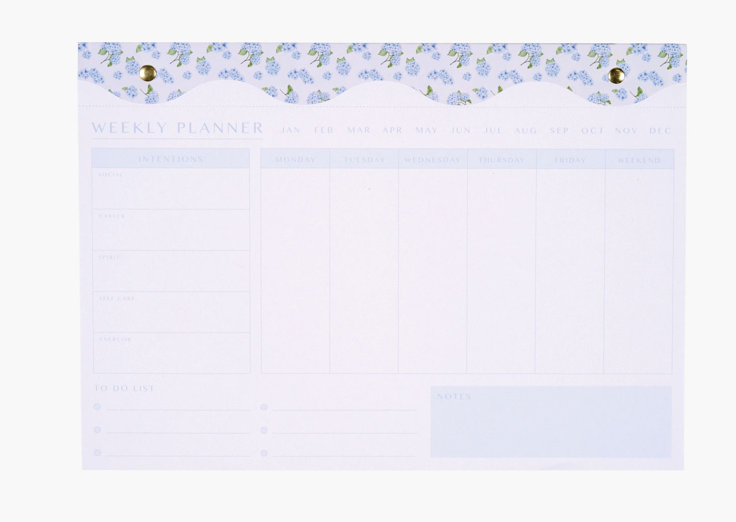 Ukeplanlegger multi blå - 21x30 cm multi blå - 1