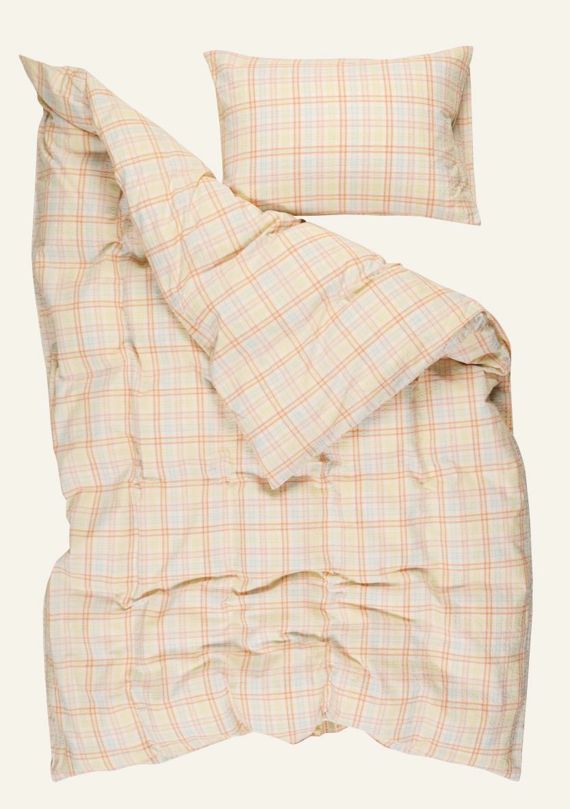 Garnfarget krepp sengesett multi - 4