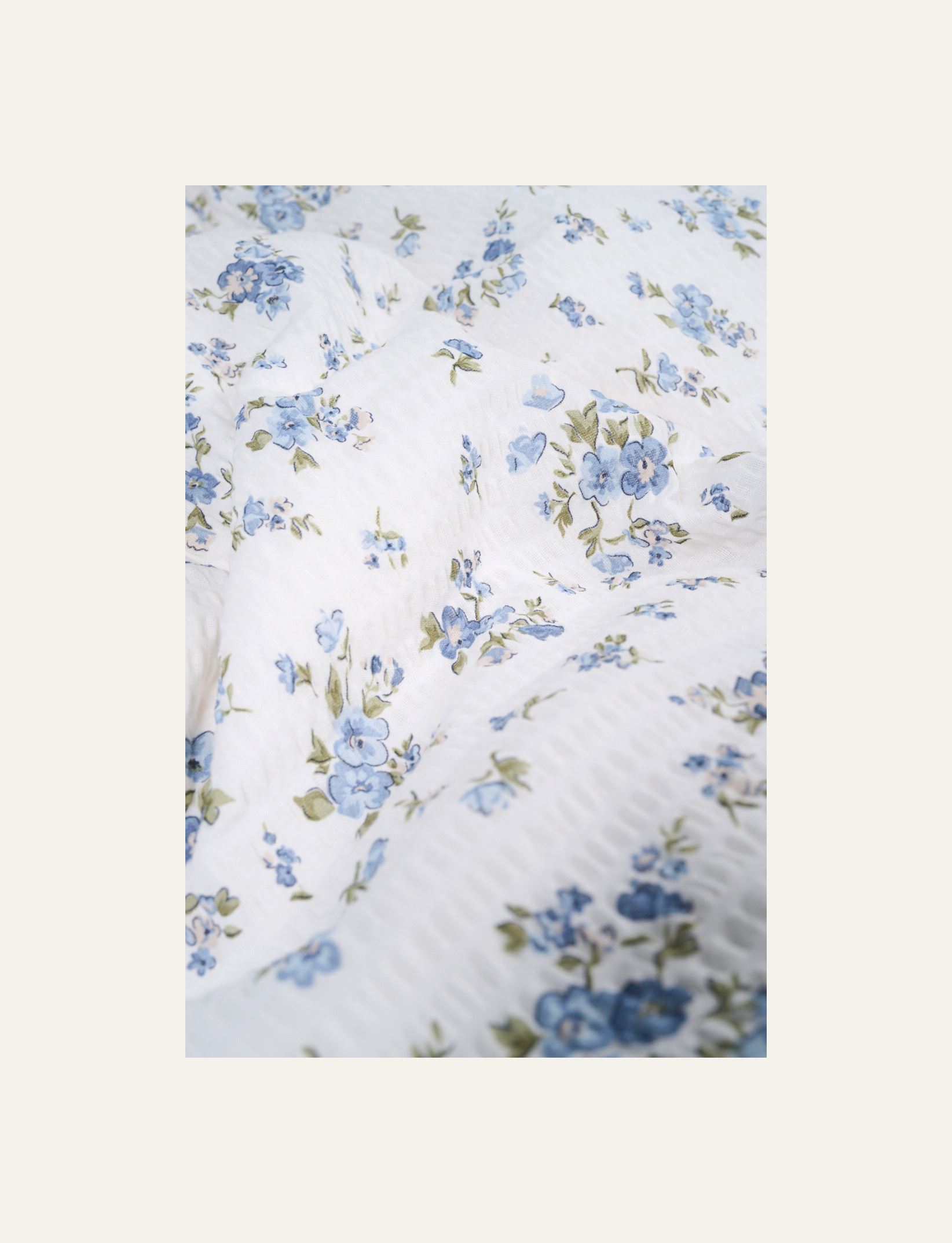 Krepp sengesett blå - 4