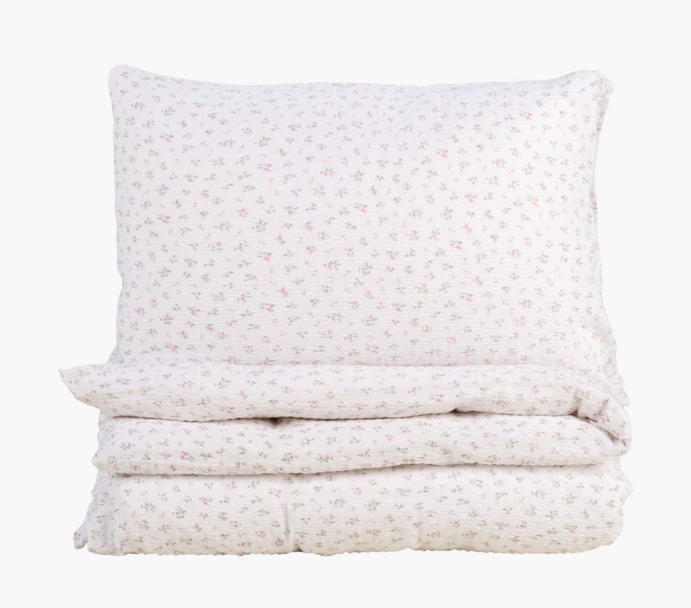 Krepp sengesett rosa - 140x200 cm rosa - 1